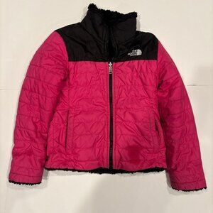 Pink and Black The North Face puffer jacket